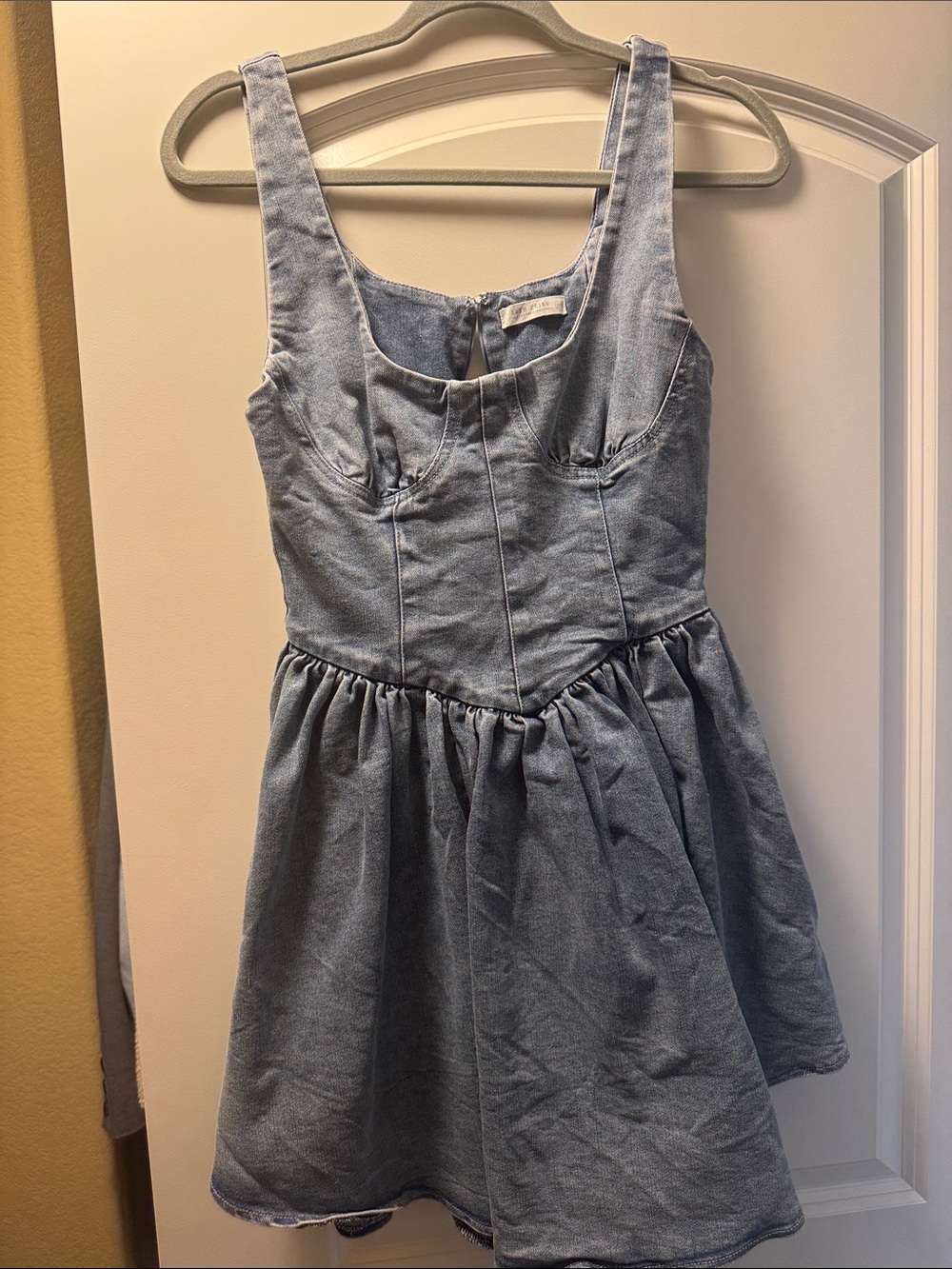 12th Tribe Light Blue Denim Mini Dress